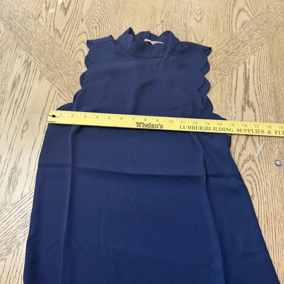 ModCloth Scalloped Sleeveless Top Navy Blue XXS NWT - Picture 6 of 9